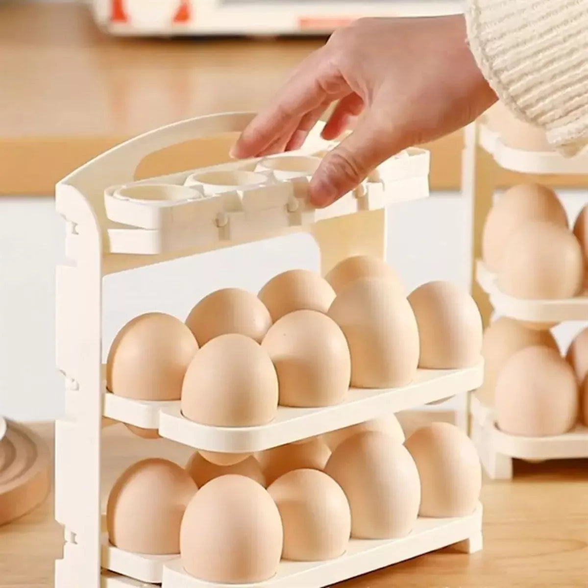 Organizador Plegable de Plástico para Huevos